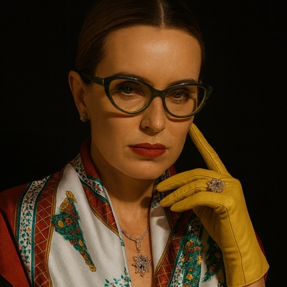 Judith Leiber Accessories - RARE Judith Leiber Cat-Eye Glasses | Green JL1171 Designer Eyewear Frame 53-17-1